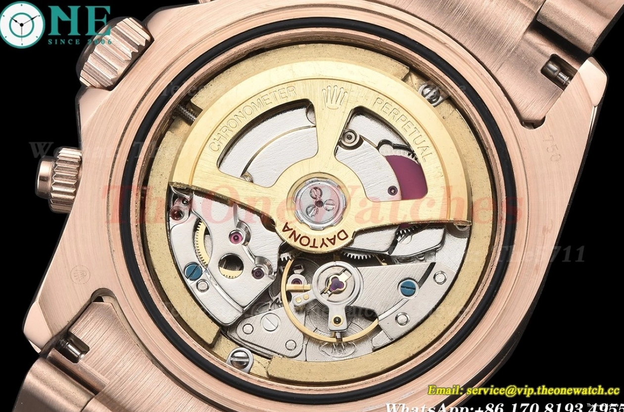 Black RG 40mm A3836 RG Gold Daytona GDF 0101